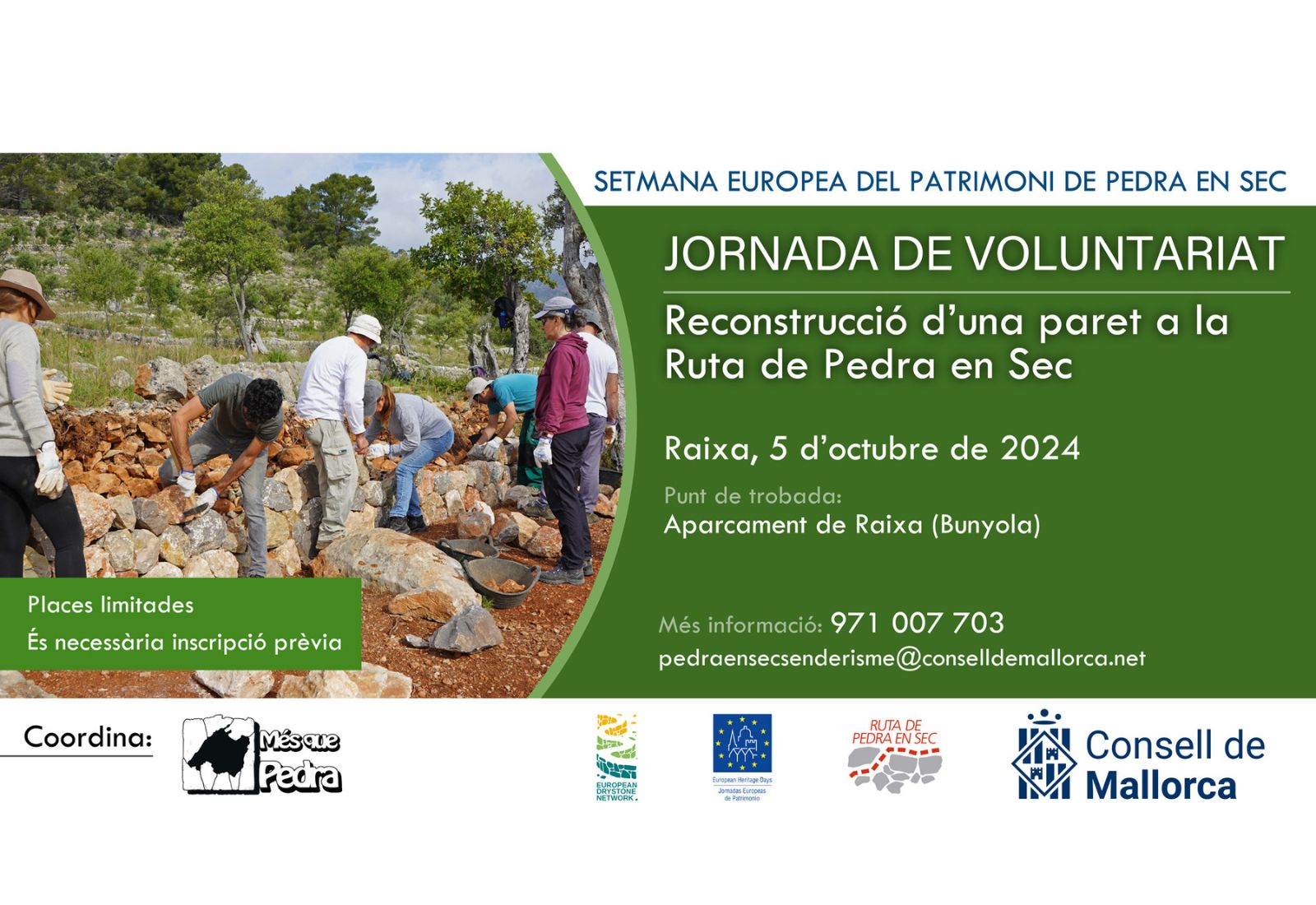 Jornada de voluntariat a la Ruta de Pedra en Sec