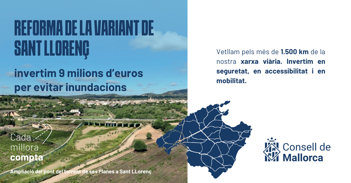 Ampliación del pont del torrent de ses Planes en Sant Llorenç