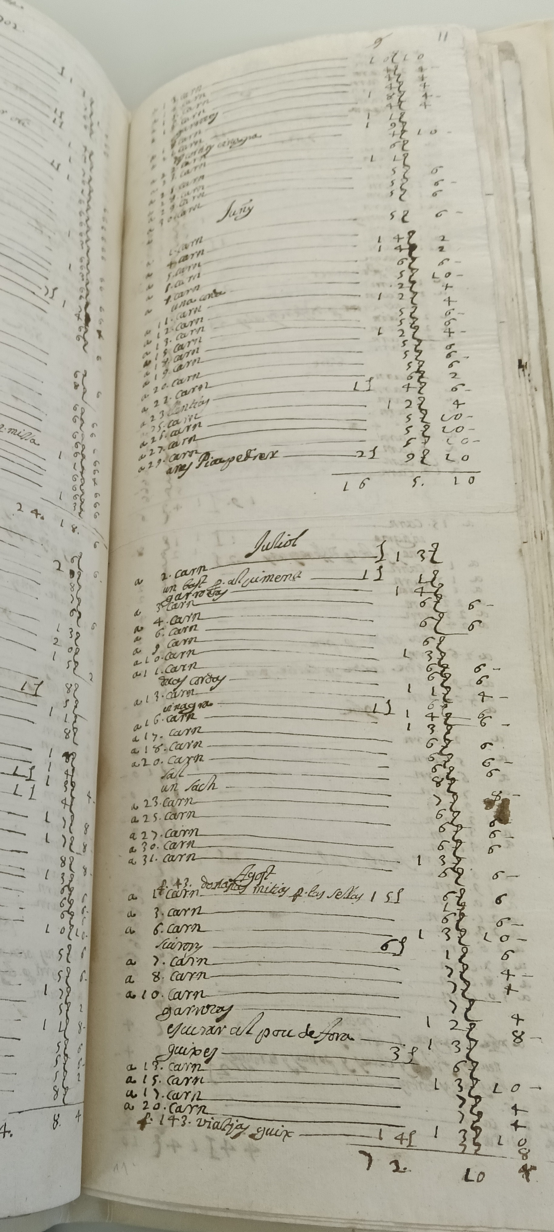 Casa de la Piedad: Llibre de comptes i albarans, 1700-1750 (AGCM I-261)