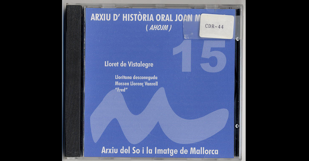 Fondo  de historia Oral Joan Miralles