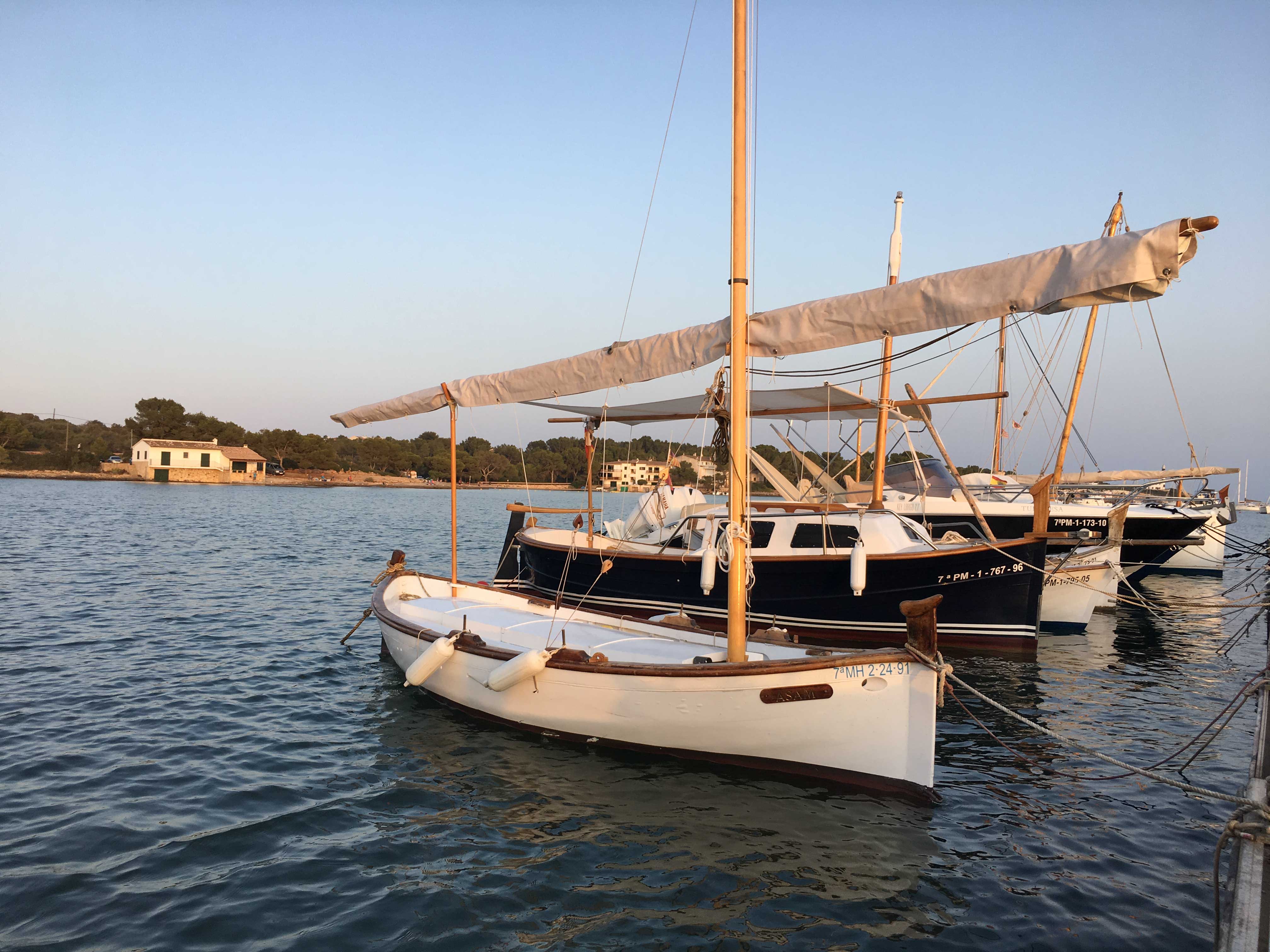 Traditional marina in the port of Portocolom.