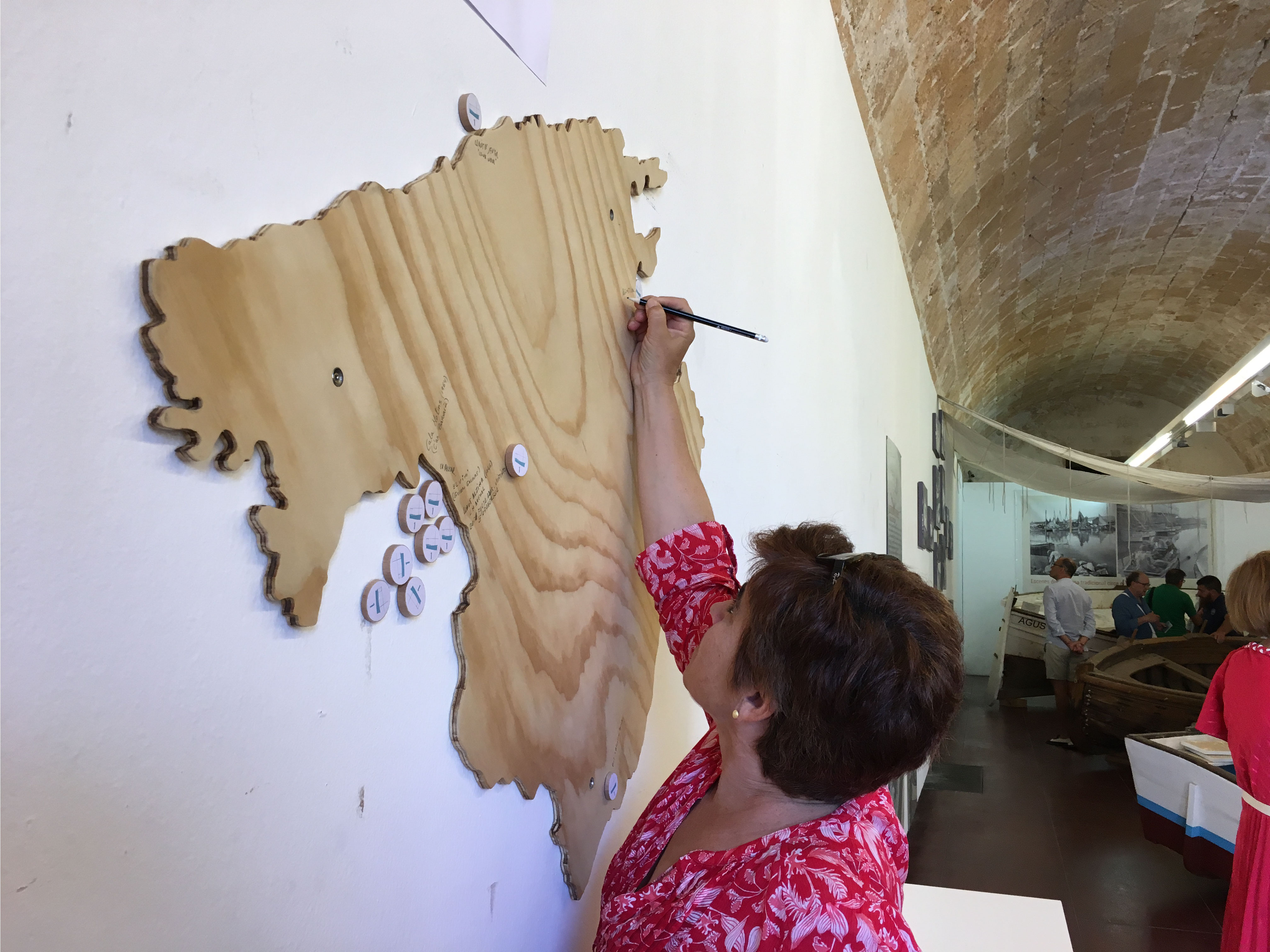 The map of the boats (lost) found, in Ses Voltes the museum's headquarters in Palma.